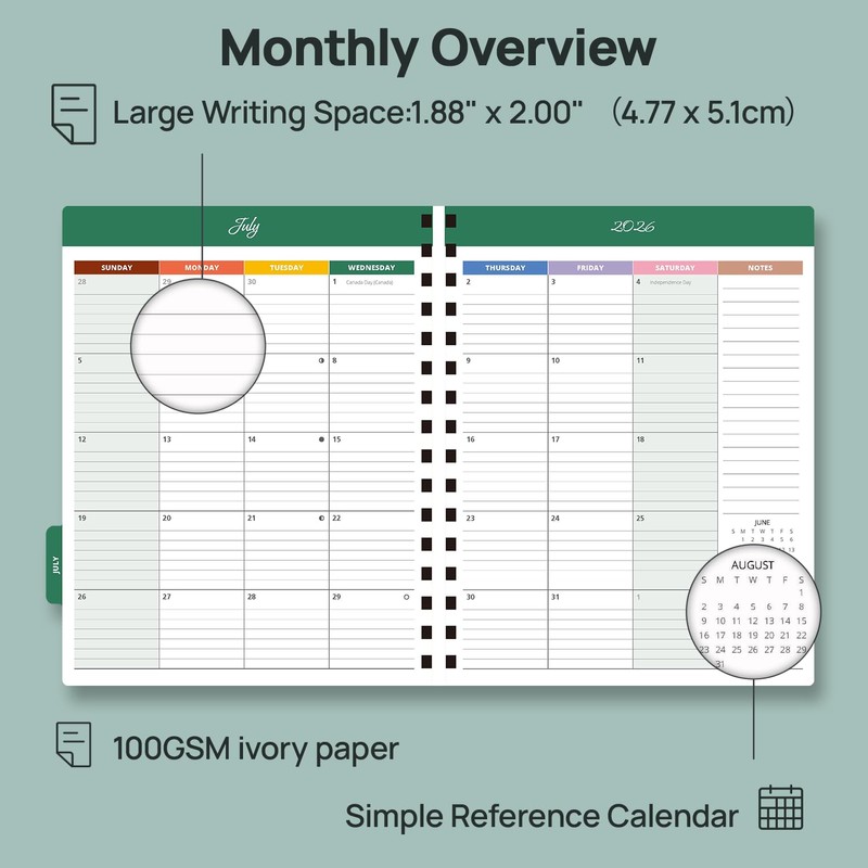 POPRUN Teacher Planner 2026-2027, 8.5"x11" Lesson Planner Book for Teachers