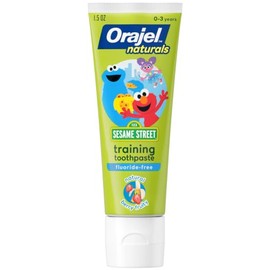 Orajel Kids Elmo Training Toothpaste Fluoride-Free; #1 Pediatrician Recommended Fluoride-Free Toothpaste*, 1.5oz Tube