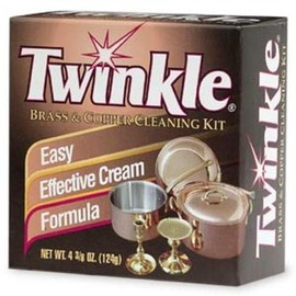 Twinkle Brass & Copper Cleaning Kit, Easy Effective Cream Formula, 4.38-Ounce Box (ValuePackage Pack of 4)Q