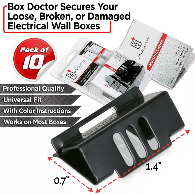 Box Doctor Repair Clips Fix Loose Outlets and Switches Electrical
