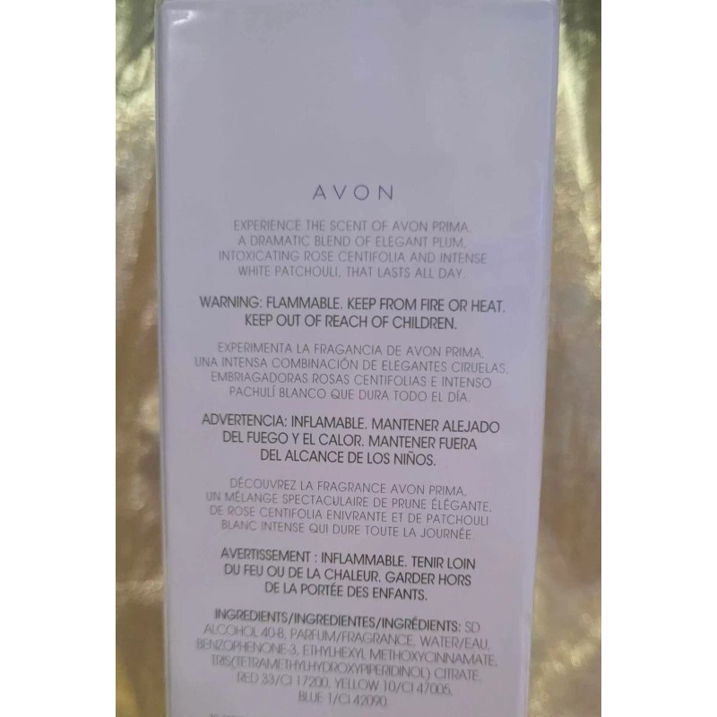 Avon PRIMA EDP Perfume Spray ~ FREE SHIPPING ~ Sealed