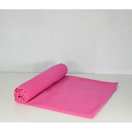 Bana Kuru Sports Lightweight Microfibre Large Beach Towel 80cm x 175cm in Hot Pink