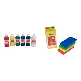 Casafoyer Washable Finger Paints & Modeling Clay Combo Kit for Creative Art Projects