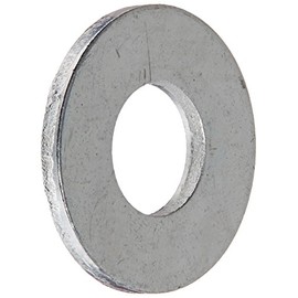 Small Parts Steel Flat Washer, Zinc Plated Finish, ASME B18.22.1, No. 10 Screw Size, 1/4" ID, 9/16" OD, 0.049" Thick (Pack of 100)