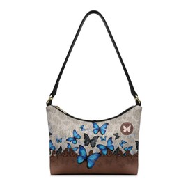 FANCOSAN BLeather Underarm Bag for Women Shoulder Handbag with Zipper Fashion Travel Purse, Dachshund Dog