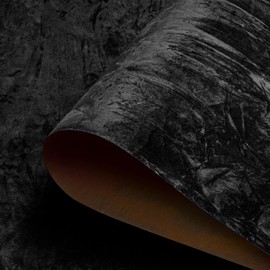 HelloWall 17.7"x317" Black Velvet Wallpaper Peel and Stick Velvet Fabric Wallpaper Soft Flock Contact Paper for Drawer Liner Home Theater Bedroom Self Adhesive Flocking Liner Felt Sheets for Crafts