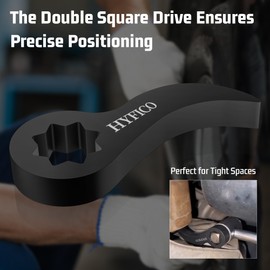 Hyfico Crowbar Adapter Head Tool for 1/2" Drives Pry Bar Wrench Adaptor Head, Half Shaft Removal Car Repairing Tools (Black)