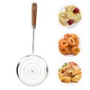 Strainer Spoon Long Wooden Handle 304 Stainless Steel Anti Scald