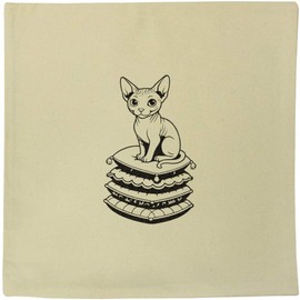 Azeeda 40cm x 40cm 'Relaxed Sphinx Cat' Canvas Cushion Cover (CV00045549)