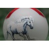 H573 Hand-made Christmas Ornament - horse - white draft Percheron