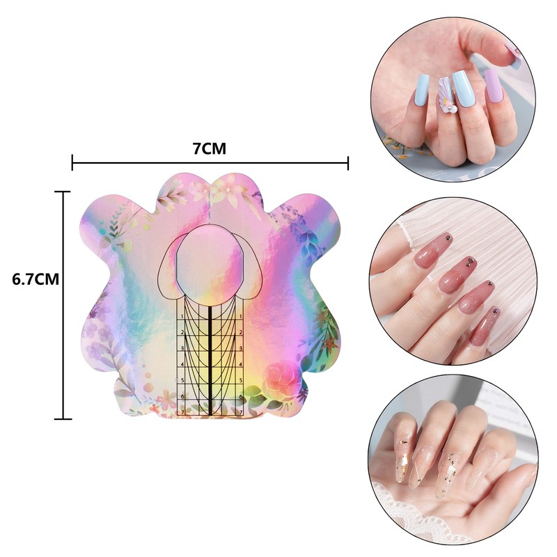 BNG Nail Extension Tips Shapes Guide Sticker Professional Nail Shapes
