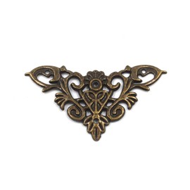 Geesatis 20 Pack Bronze Decorative Corner Cover Furniture Corner with Mounting Screws, Alloy, 2.5" X 1.8"
