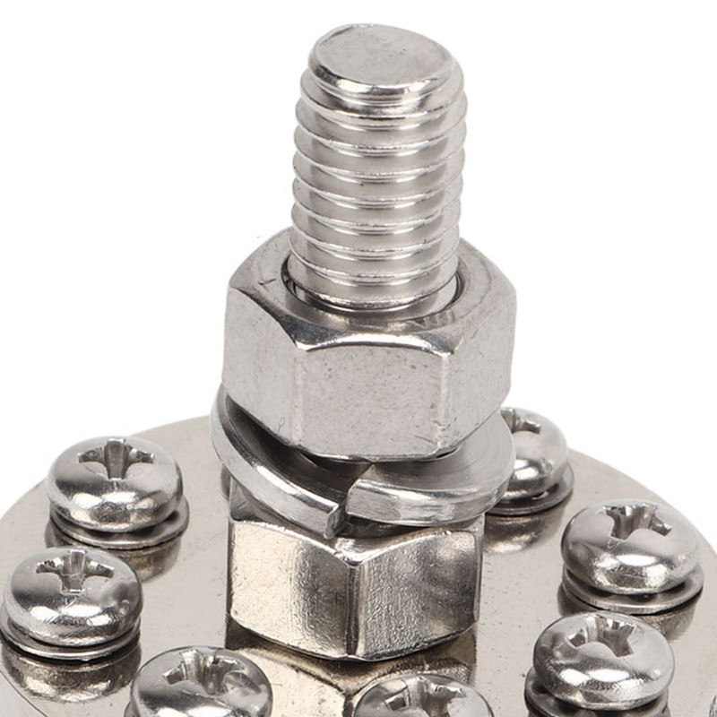 Distribution Stud Junction Post Black 3/8in 300A with Transparent Cover