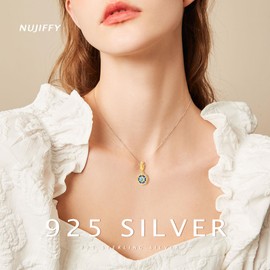 NUJIFFY 925 Sterling Silver Charms Beads for Bracelets Necklaces, Dream Catcher Star Moon Sun Eye Virgin Mary Angel Feather Cross Pendant, Boho Style Blue Vintage Jewelry Birthday Gift for Women Men