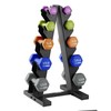 HolaHatha Neoprene Dumbbell Weights Set with Rack, Home Gym Equipment,