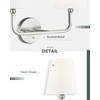 METWET 2-Light Bathroom Light Fixtures, Brushed Nickel Vanity Lights, Double