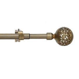 Achim Home Furnishings RDBFLG6606 , Antique Gold Buono II Decorative Rod & Finial Filigree, 66" up to 120"