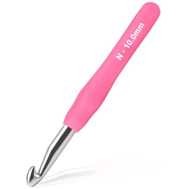 10mm Crochet Hook, Supers Smooth 10 mm Ergonomic Crochet Hooks for Beginner, Comfort for Arthritic, 1 Pack