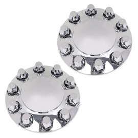 GRAND ORANGE Chrome Front Wheel Covers Hub Axle Semi Plastic ABS Compatible with Most of 10 Holes 20" & 22.5" & 24.5" Semi-Truck Wheels with 11.25" Bolt Circle Wheels Silver