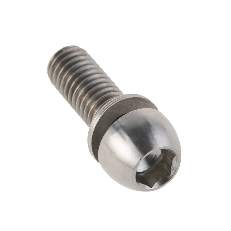Dingtai 自転車チタンブレーキ固定ボルトボールヘッドM6x18 20mm 4本 (チタンカラー, M6x18mm)
