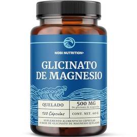 Glicinato de Magnesio 500 mg | Alta Absorción Vegano | 120 Cápsulas | Mejora el Sueño, Relajación Muscular y Huesos Fuertes | Magnesio Quelado Sin GMO