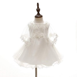 3Pcs Set Baby Girl Dress Christening Baptism Gowns Formal Dress