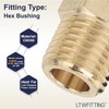 LTWFITTING No Lead Brass Hex Pipe Bushing Reducer Fittings 1/4"
