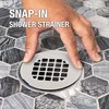 Oatey 42005 4-1/4-in Round Snap-Tite Strainer, Stainless Steel