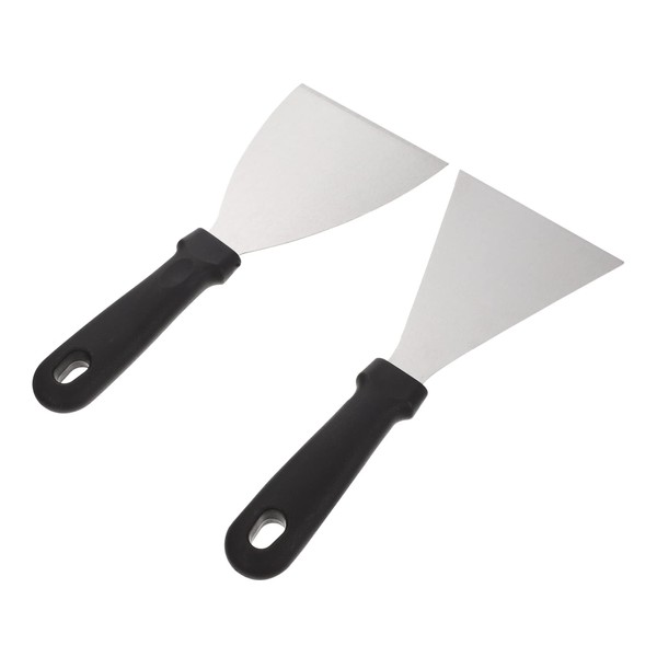 Ipetboom 2Pcs Stainless Steel Multi Function Spatulas with Plastic Handles