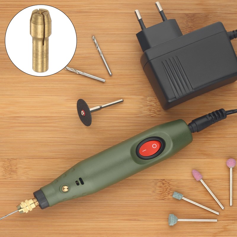 sourcing map 10pcs Brass Collet 0.5-3.2mm Brass Drill Chucks Mini