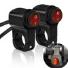 PSLER Red 12V Push Button Handlebar Switch for Motorcycles, Fits