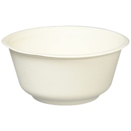 Nagao 3289668 Disposable Paper Tableware Bowls, 6.5 inches (16.5 cm), Set of 25, White