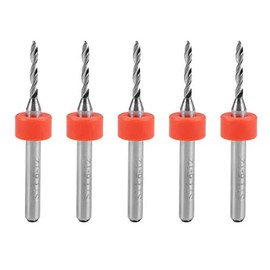 sourcing map PCB Drill Bit 1.6 mm Carbide Turning Tool Jewellery CNC Engraving Circuit Board Micro Drill Bit 1/8 Inch Shank Pack of 5