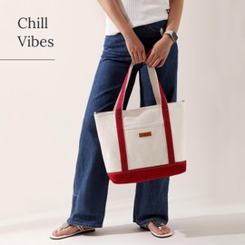 Aveniee Tote Bag for Women, Canvas Crossbody Purse with Zipper & Handle, Adjustable Shoulder Strap Handbags with Pockets for Work,Travel,Laptop & Books