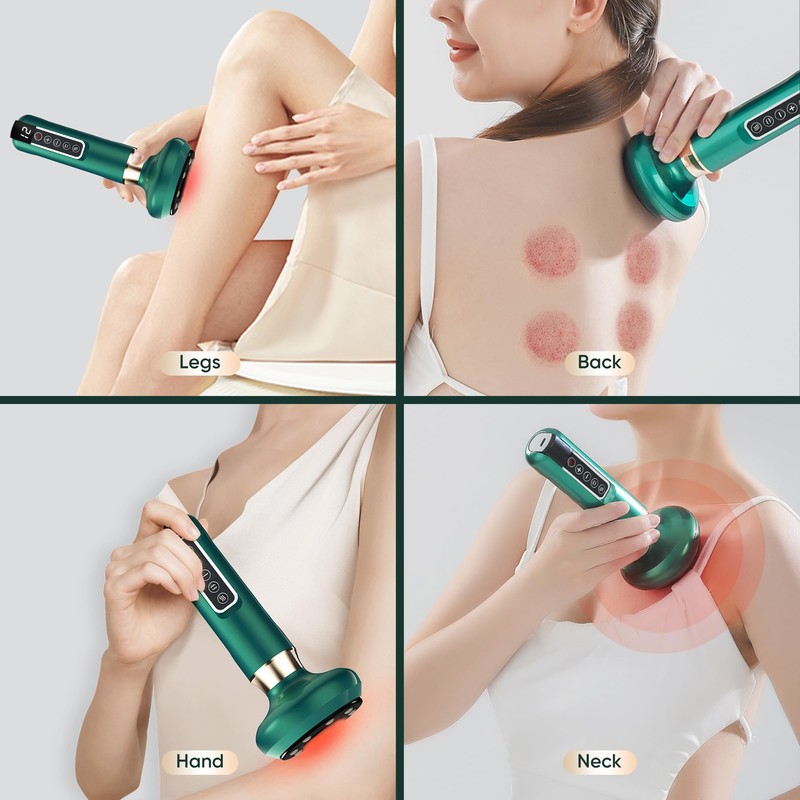 recgovt Handheld Cellulite Massager - 3 in 1 Vacuum Cupping