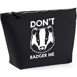 Hippowarehouse Don't Badger Meprinted make up cosmetic wash bag 18x19x9cm