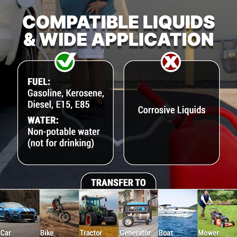 TERA PUMP Automatic Battery Powered Liquid Transfer Pump w/Auto Stop
