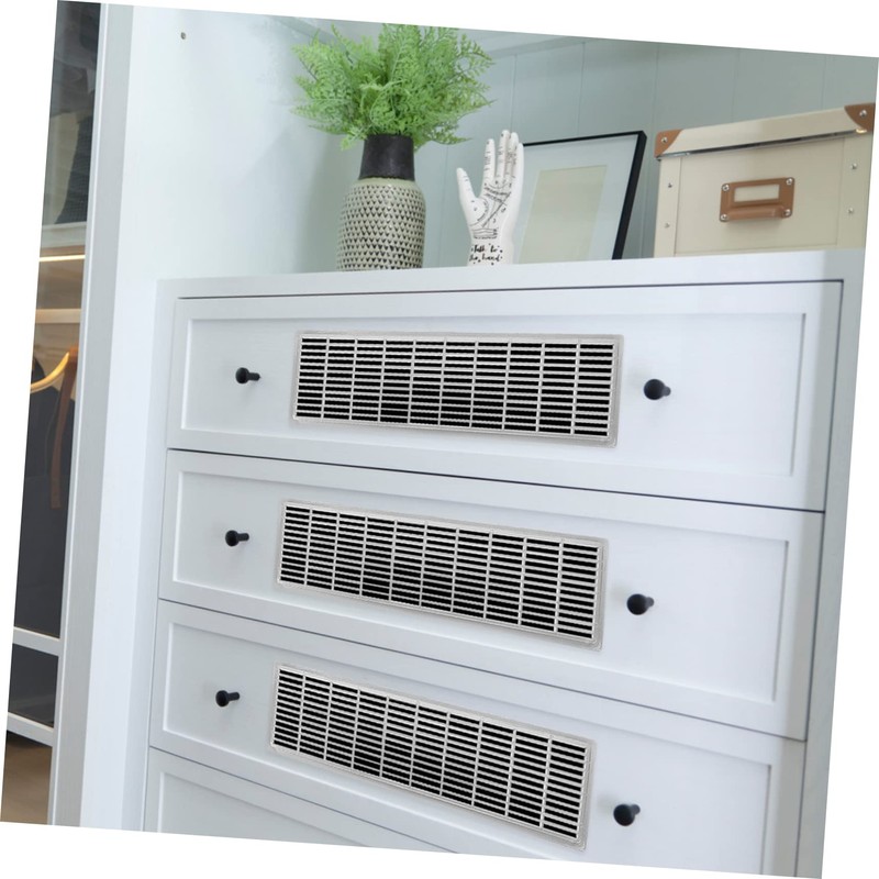 Tofficu 6Pcs Rectangular Air Vent Covers for Cabinets Closets and