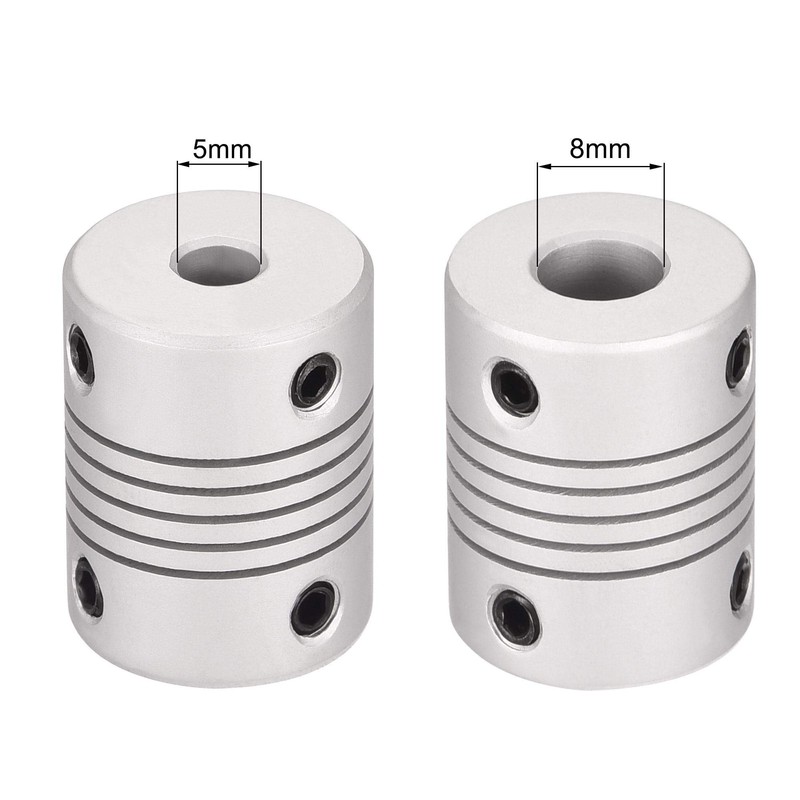 sourcing map 5 Pieces 5 mm to 8 mm Aluminium
