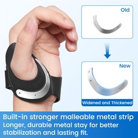 Velpeau Flexible CMC Thumb Brace - Soft Rubber Thumb Splint for Arthritis Pain and Support, Comfort Cool Thumb CMC Restriction Splint, Thumb Stabilizer for CMC Joint for Women and Men (Right Hand - S)