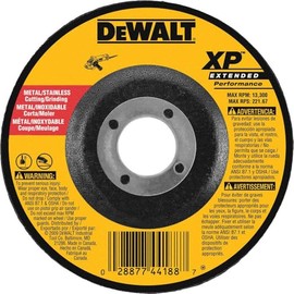 DEWALT DW8808 4-1/2-Inch by 1/4-Inch Extended Performance Grinding Wheel, 7/8-Inch Arbor