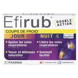 3C Pharma Efirub Cold Snaps 15 Day Capsules + 5 Night Tablets