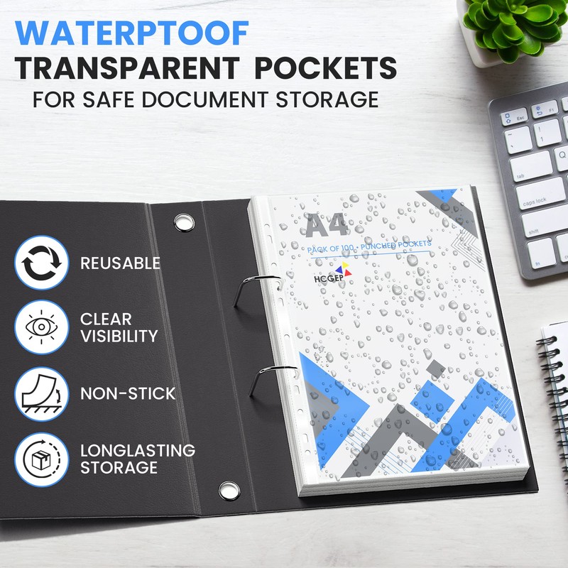 Punched Pockets A4 Pack of 200