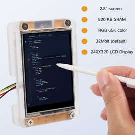 2.8" inch ESP32 Display with Acrylic Case, ESP32 Module ESP32-2432S028R WiFi+BT Dual-core TFT Module ILI9341 Driver for Arduino IoT, ESP32 Development Board 240X320 Smart LCD Display Screen
