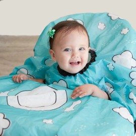 Grabease Allover Waterproof Bib, Machine Washable, Ages 6-24 Months, Teal