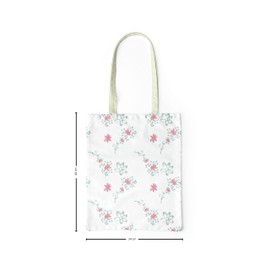 Le Jardin du Lin Bedruckte Einkaufstasche, Tasche, Faltbar, Stofftasche mit Zwei Langen Henkeln, Größe: 34x40 Cm