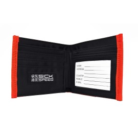 Unbranded SICKSPEED WALLET SEAT BELT SEATBELT PAD RACING HARNESS BIFOLD BILLFOLD RED P2