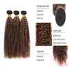 BilltiiWW Highlight Curly Bundles Human Hair P430 Curly Bundles Brown