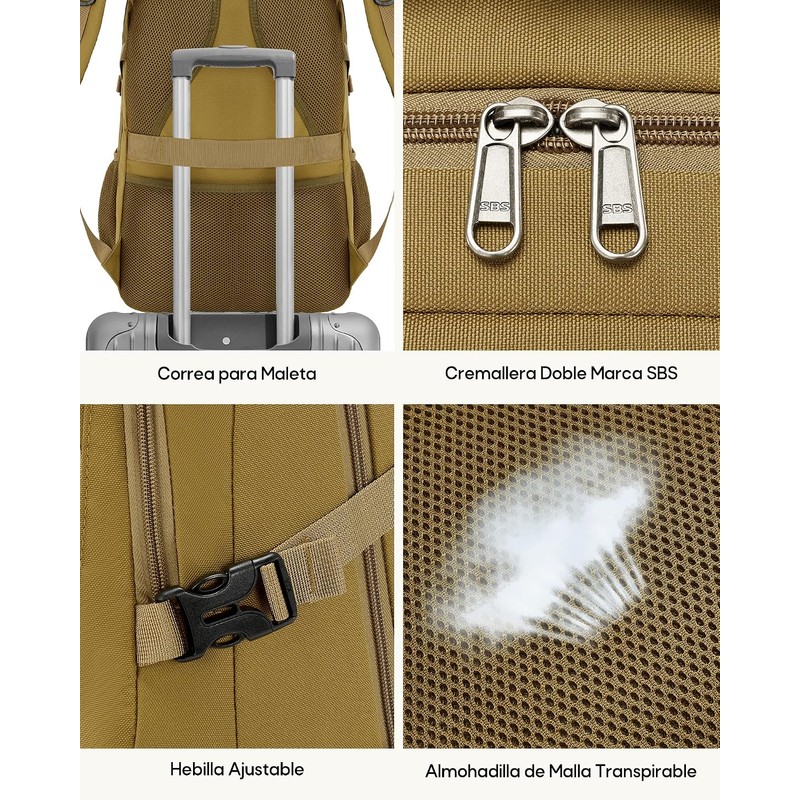 RAINSMORE Mochilas para Hombre con Lonchera Mochila para Laptop 16