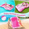 Inflatable Tanning Pool Lounger Float with Sprinkler, 72" x 47"